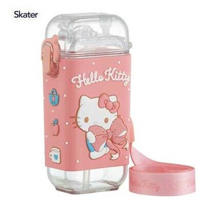 スクエア ストロー ボトル 水筒 ワンプッシュ 260ml ハローキティ ビッグリボン スケーター PSQ3ST