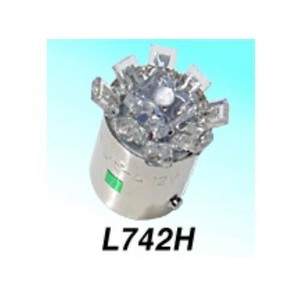 M&Hマツシマ Lビーム(1個) 12v BA15S ホワイトLED 拡散タイプ L742H WH