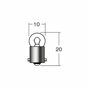 M&Hマツシマ　白熱電球(1個入)  12v3.4w  G10 BA9S  グリーン  1P7113 GR
