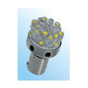 M&Hマツシマ (1個)12v BAY15D ホワイト 18LED スーパーワイドビーム L818D
