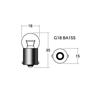 M&Hマツシマ　白熱電球(1個入)  12v10w  G18 BA15S  グリーン  1P5108 GR
