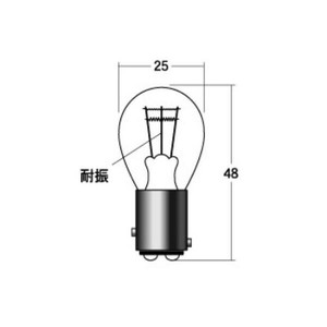 M&Hマツシマ　白熱電球(1個入)  12v23/8w HD  S25 BAY15D　1P3410H