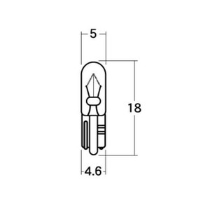 M&Hマツシマ　白熱電球(2個入)  12v2.3w  T5WB 小  イエロー  AWB114S YE