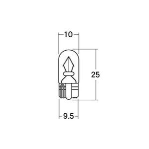 M&Hマツシマ　白熱電球(2個入)  12v5w  T10WB 中　AWB15