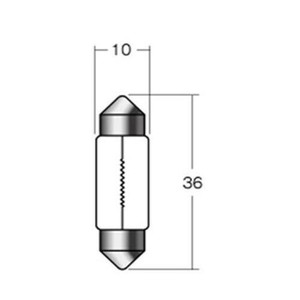 M&Hマツシマ　白熱電球(1個入)  12v5w  T10×36 S8.5/8.5　1P6811