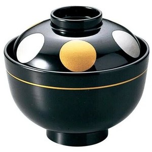 福井クラフト　麻呂小吸椀 黒日月 12023540