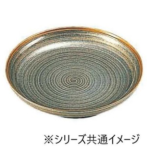 福井クラフト 8寸冠皿 金駒筋グレーパール 53290110