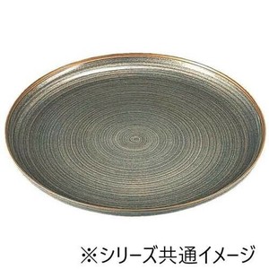 福井クラフト 尺6冠皿 金駒筋グレーパール 53290170