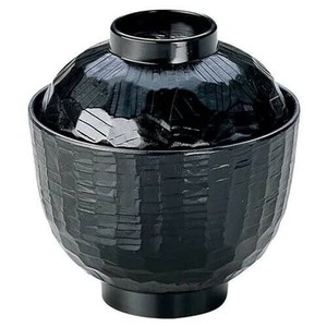 福井クラフト　木彫小吸椀黒 35000040