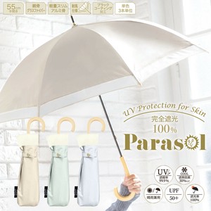 【中谷】UVオーガンジーバイカラー 長傘&折りたたみ傘 晴雨兼用 耐風