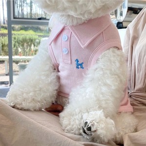 犬服 3色6サイズ ドッグウェア ペット服 シャツ 刺繍 夏