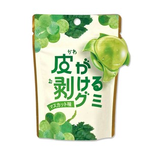 皮が剝けるグミ 54g 4種 ぶどう マスカット もも ライチ 2層の食感 【新商品】