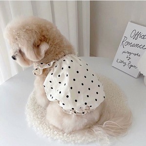 犬服 6サイズ ドッグウェア ペット服 シャツ ドット柄