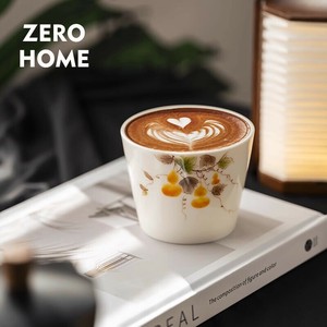 コーヒーカップ 釉薬下彩 陶磁器 ラテアートカップ 精緻