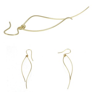 Pierced Earrings Gold Post Made in Japan