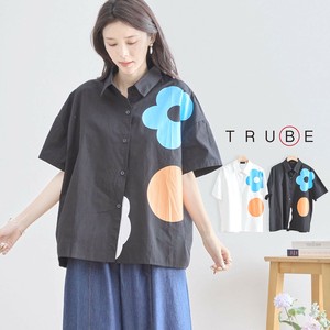 【2025新作】【L〜LL】カラーブロックフラワーシャツ(N72-217) (7号店)FM7