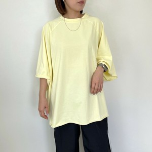 即納【2025新作】カットオフビッグプルオーバー　半袖　Tシャツ　無地　春　夏　チュニック