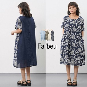 【新作】刺繍レースワンピース　シアースリーブ　4色展開
