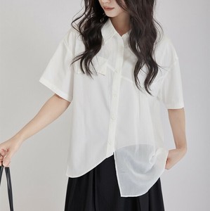 シャツ 長袖 半袖  春 無地 ゆったり 快適 レディース ファッション 8889#BQ1338