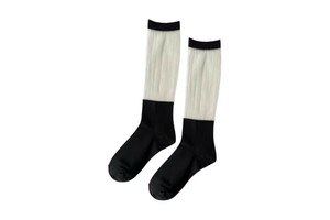 FAKUI SWITCHING SEE-THROUGH SOCKS BLACK　　切り替えシースルーソックス