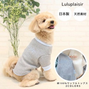 【日本製ドッグウェア】綿100ワッフルトップス(SS/S/M/L)