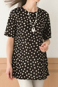 【日本製】京染ドット柄チュニック　ミセスファッション