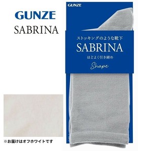 グンゼ 靴下 SABRINA 着圧ソックス 23-25cm オフホワイト SQV512