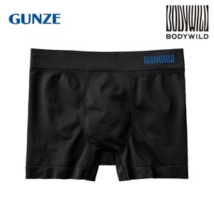 グンゼ ボクサーパンツ BODYWILD 3D成型 メッシュ(前とじ) ブラック M BWS873A