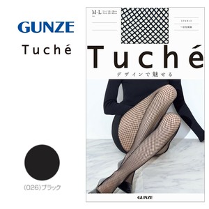 グンゼ ストッキング Tuche(トゥシェ) ミドルネット ブラック ML TH214G