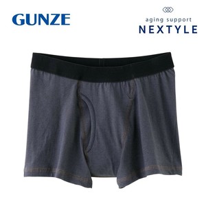 グンゼ ボクサーブリーフ NEXTYLE 尿じみ防止 ブルー M NE1081