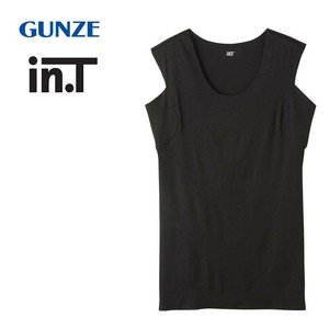 グンゼ スリーブレスシャツ in.T クルーネック 汗取りパッド(大) ブラック M YV2819