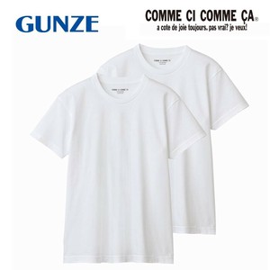 グンゼ インナーTシャツ コムシコムサ 半袖 クルーネック 2枚組 ホワイト M CC23132