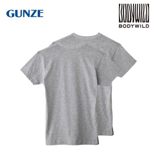 グンゼ インナーTシャツ BODYWILD 半袖 クルーネック 2枚組 グレーモク M BW5013A