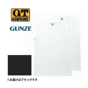 グンゼ インナー G.T.HAWKINS サーフシャツ 丸首 2枚組 ブラック L HK10182