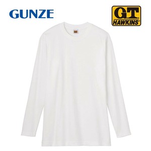 グンゼ Tシャツ G.T.HAWKINS クルーネック 長袖 2枚組 ホワイト M HK10082