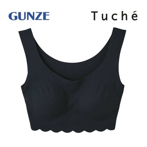 グンゼ ブラトップ Tuche(トゥシェ) 縫い目ゼロハーフトップ スミクロ M TB2555N