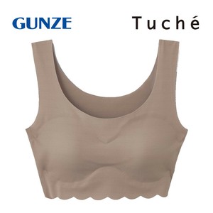 グンゼ ブラトップ Tuche(トゥシェ) 縫い目ゼロハーフトップ ベールブラウン L TB2555N