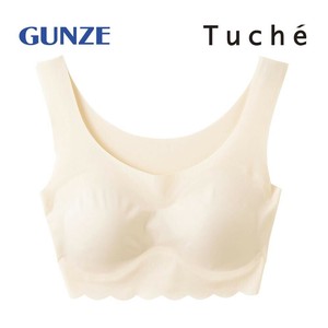 グンゼ ブラトップ Tuche(トゥシェ) 縫い目ゼロハーフトップ ペールベージュ L TB2555N