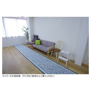 ボタニレル 廊下敷きマット(抗菌防臭 吸水速乾) 日本製 65×180cm ブルー