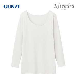 グンゼ 肌着 キテミル(kitemiru) 8分袖インナー ホワイト M MF5046A