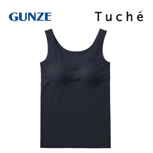 グンゼ ブラトップ Tuche(トゥシェ) 縫い目ゼロタンクトップ(パッド付) スミクロ M TB2558