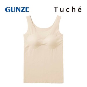 グンゼ ブラトップ Tuche(トゥシェ) 縫い目ゼロタンクトップ(パッド付) ペールベージュ M TB2558