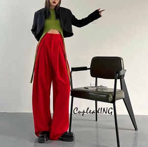 ≪予約商品≫早い者勝ち ロングパンツ カジュアル 春秋 ハイウエスト ワイドパンツ ストレート