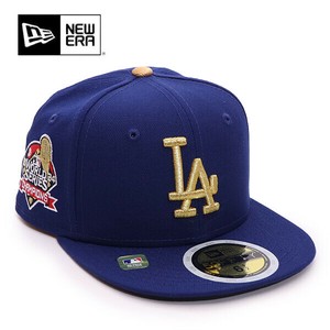 ニューエラ【NEW ERA】59FIFTY キャップ ワールドシリーズ チャンピオン ドジャース キッズ 子供 ゴールド