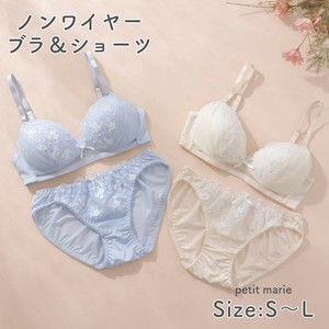 ガーリーハートレースノンワイヤーブラ＆ショーツ 243412