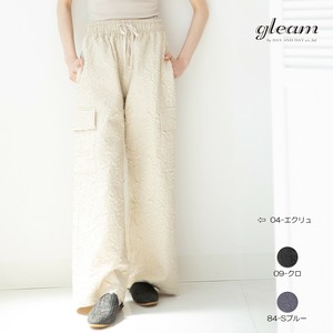 サテン ふくれジャガード カーゴパンツ　【2025 春夏新作】