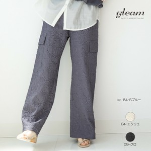 サテン ふくれジャガード カーゴパンツ　【2025 春夏新作】
