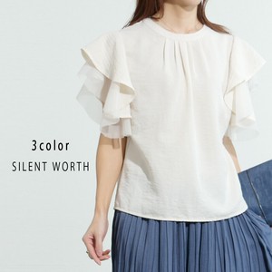 Button Shirt/Blouse Frilled Blouse