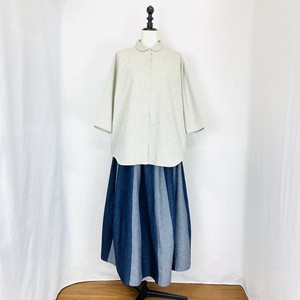 衬衫 竖纹 衬衫 棉麻
