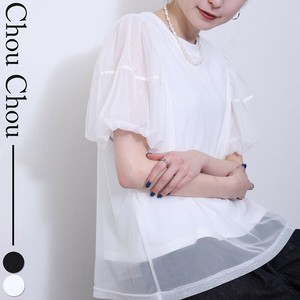 チュール重ねパフスリーブTシャツ 2025人気 新作 chouchou東京